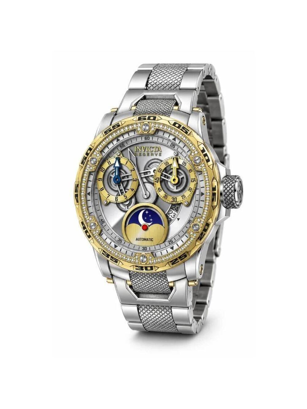 Invicta Reserve 0.38 Carat Diamond Automatic Watch - 50mm, Gold, Steel (50440)